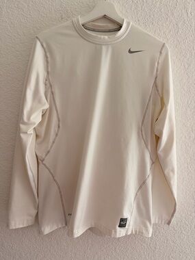 Nike Pro Combat Dri-FIT Top Cream | Athletic Compression Training Shirt